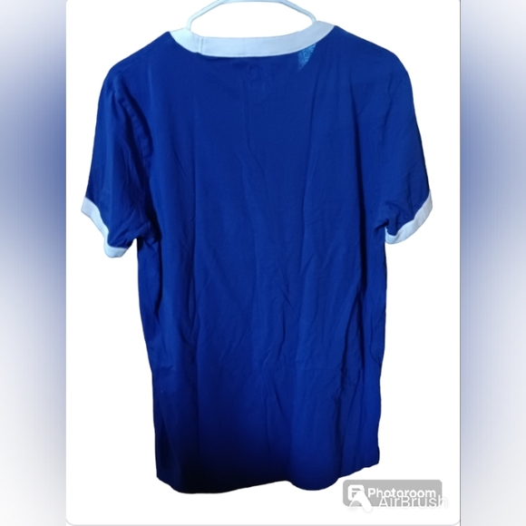 PINK VS Campus Ringer Tee Royal Blue & White Logo Script - Picture 4 of 6